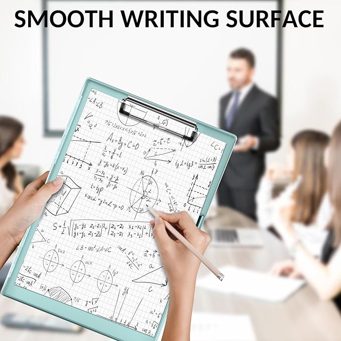 Sooez Clipboard with Storage, Heavy Duty Cleaview Clip Boards 8.5x11 with Dual Storage, Dry Erase Plastic Nursing Clipboard, High Capacity Clipboards Folder for Teacher Nurse, School & Office Supplies