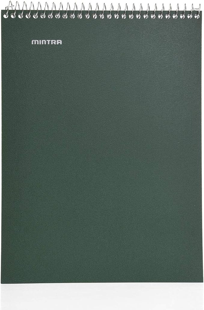 Mintra Office TOP BOUND Durable Spiral Notebooks (Arctic Ice, Chili Oil, Green Olive, College Ruled 3pk)