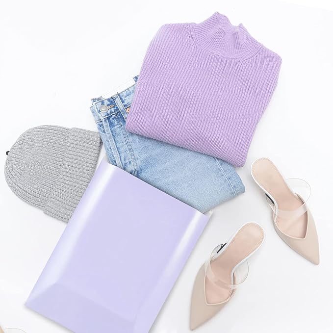Metronic Poly Mailers 14.5x19 Large Poly Mailers 500 Pack Self-Seal Shipping Bags, Packaging Bags, Shipping Envelopes, Packaging for Small Business, Boutique, Clothing Lilac Purple