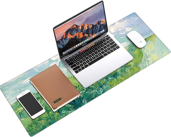 Galdas Gaming Mouse Pad XXL XL Large Long Extended Big Mousepad Non-Slip Rubber Keyboard Mouse Pad with Stitched Edges for Laptop Home Office (31.5x11.8x0.08 Inch) … (Summer Cure)