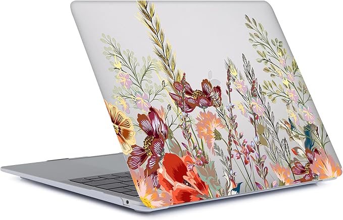 Case Compatible with MacBook Pro 13 Inch 2015 2014 2013 2012 Model A1502 & A1425, Plastic Hard Shell Protective Case with Keyboard Cover for Mac Pro Retina 13 Old Version - Flower