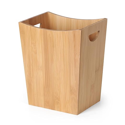 MOOACE Small Trash Can Wastebaskets, 2 Gallon Waste Basket with Handles, Rectangular Trash Basket Garbage Can for Bathroom, Living Room, Office, Kitchen