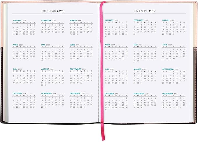 2026 Planner Calendar, 8"x10" : Includes 14 Months (November 2025 - December 2026) / 2026 Weekly Planner/Weekly Agenda/Monthly Calendar Organizer (Pink/Black)