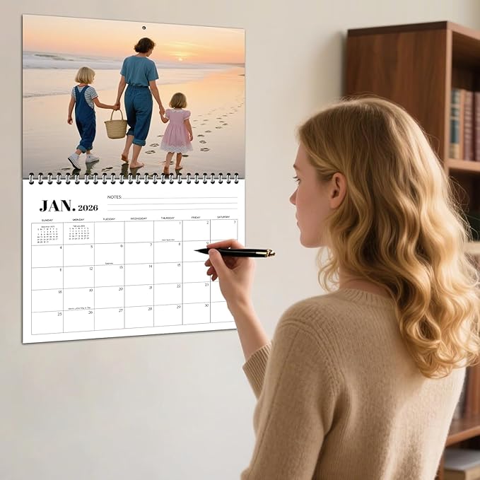 Custom Calendar 2026 for Home & Office - Print Your 13 Memories,Make Your Own Personalized Calendar Customized Christmas Gift &use your photo (Wall Calendar 11"×17", 20 packs)