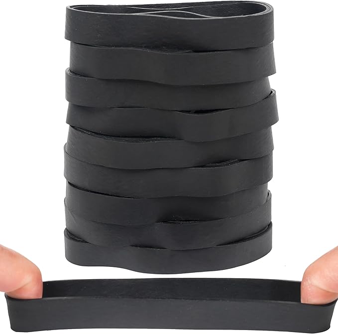 HAIDIBAO-Rubber Bands 40 Pcs size#105 Big black rubber band large Elastic Band rubber bands office supplies Heavy Duty wide Strong Elastic bands Outdoor (5.12" x 0.6")