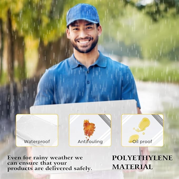 Metronic Poly Mailers 17.7x22 600Pack, Large Shipping Bags for Clothes Bulk,Strong Self Adhesive Shipping Envelopes for Small Business,Waterproof Mailing Envelopes Bulk for Packaging White