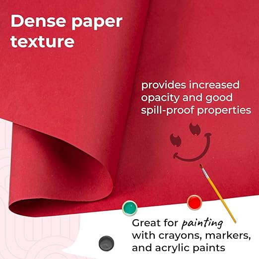 Christmas Red Kraft Paper Roll 24" x 8400" (700 feet) - Quality USA-Made Large Paper Roll 50lb Thickness for Packing, Moving, Shipping & Crafts/Art - Natural Wrapping Material by IDL Packaging