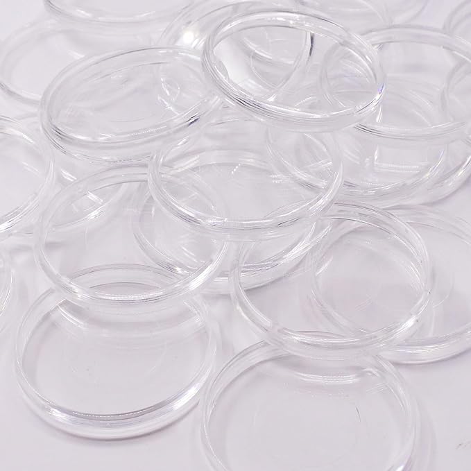 100pcs Discbound Notebook Discs DIY Planner Accessoriesfits for Tul,Levenger,Arc,Happy Planner,Talia(Super Clear,1.5inch/38mm)