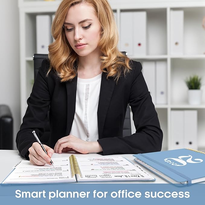 2026 Planner, Weekly and Monthly Calender Planner, Jan 2026 to Dec 2026, Hardcover 2026 Calendar Planner Book with Tabs & Inner Pocket, Office Home School Supplies for Women & Men - A4 (8.5" x 11"), Blue