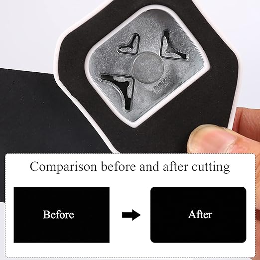 LOONENG 3 Way Round Corner Punch, 4mm, 7mm, 10mm 3 in 1 Corner Cutter for Paper Crafts, Laminator, Cardstock, DIY Projects, Photocards, Card Making and Scrapbooking