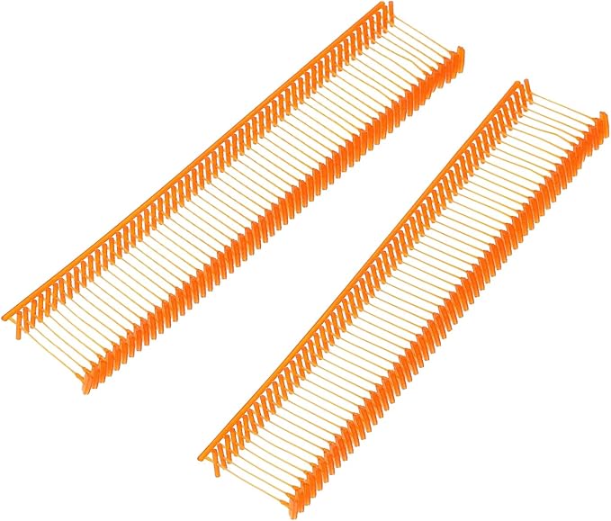 MECCANIXITY Standard Tagging Fasteners,Plastic Regular,Standard Label Gun Price Tagging Barbs for Garment Price Tag Label Tagging Barbs 15mm/0.59 Inch,Pack of 1000 Orange