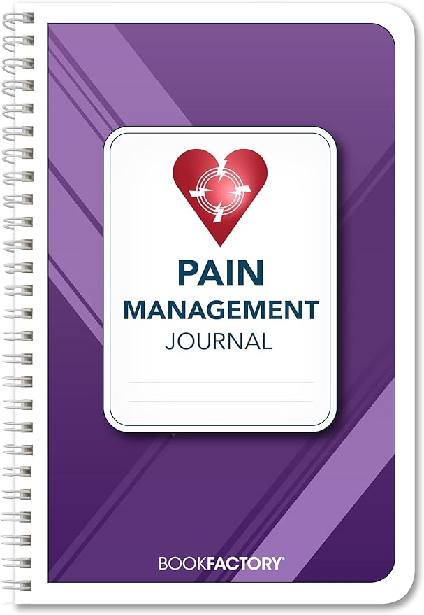 BookFactory Pain Log Book/Pain Management Logbook/Personal Medical Tracking Notebook - 100 Pages, 6'' x 9'', Wire-O (LOG-100-69CW-PP(Pain-Journal))