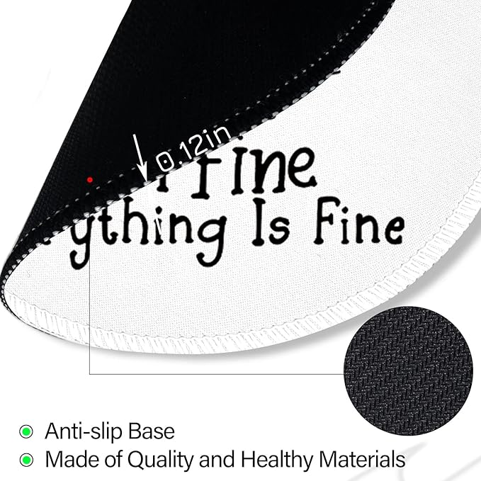 Black Cat Round Mouse Pad, Funny Small Mouse Pad with Non-Slip Rubber Base, Stitched Edge Mousepad for Desk Wireless Mouse, Gaming Mouse Mat for Computer Laptop Home Office Women, 8.6 x 8.6 Inch