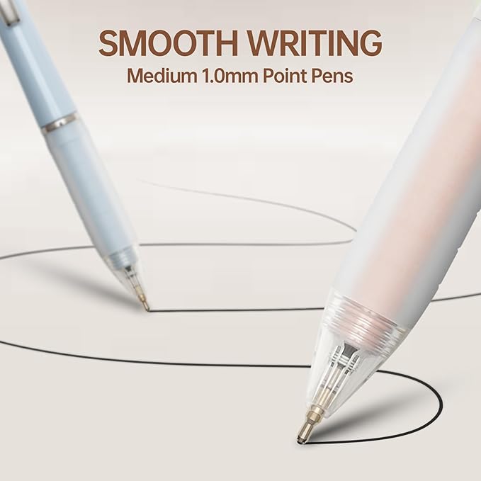 Ball Point Pen Black Ink Ballpoint Pens with Super Soft Grip Medium Point 1.0mm Office Pens (18-count)