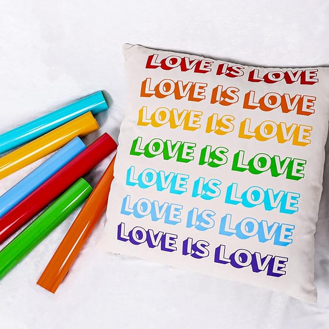 VINYL FROG Heat Transfer Vinyl Roll HTV Vinyl - 12" x12ft Red Iron on Vinyl for T-Shirts, Heat Press Vinyl for DIY Craft Designs (Red)