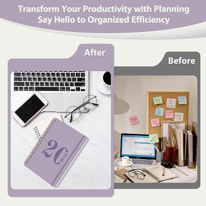 2026 Planner, Weekly and Monthly Calendar Agenda Book, Jan 2026 - Dec 2026, Hardcover Planning Academic Planner for Office School Supplies and Desk Accessories - A5 (6.3'' x 8.5'')