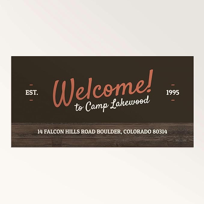 Staples Custom Scrim Vinyl Banner - 96W" x 24L" Quote Banner with 4 Grommets - Durable Outdoor Sign for Events, Promotions, and Business Advertising (Wood)