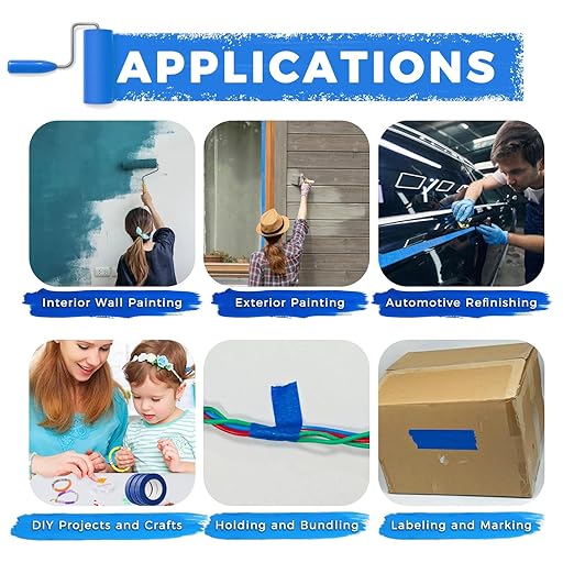 SWRT 1 Inch x 55 Yards x 12 Rolls (660 Total Yards) Premium Blue Painters Tape - Upgraded Adhesive Masking Tape, Paint Tape, Multi-Surface Blue Tape for Painting, No Residue, Easy Removal, Trim