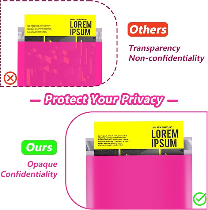 JinRuiKJ Thank You Poly Mailer 12x15.5 Inch 50 PCS, Shipping Bags for Clothing, Packaging Bags for Small Business, Strong Adhensive, Waterproof and Tear-Resistant Mailing Envelopes, Rose Red