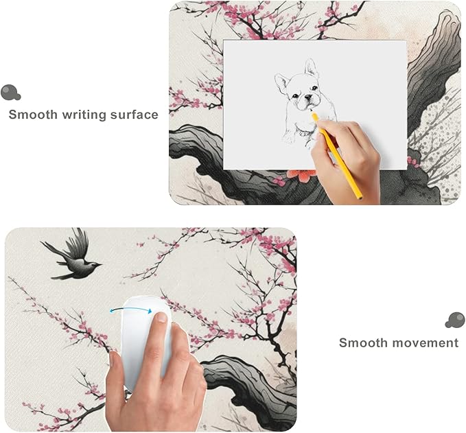 Japanese Cherry Blossom Style XXL Mouse Pad - Non-Slip Mouse Protector for Gaming, Office and Home - Large 31.5 x 11.8 Inch Gaming Pad for Mouse and Keyboard