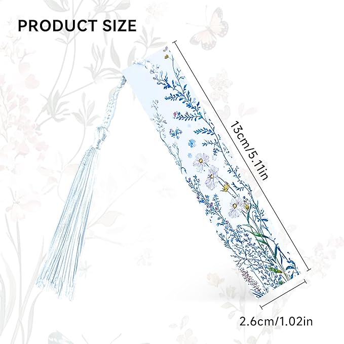 Metal Bookmark Flower Bookmarks for Women Men Book Lovers Book Mark Set of 2 with Tassel Reading Book Accessories Book Marks for Reading Women Men Book Lovers Gifts