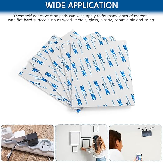 500Pcs Double Sided Foam Tape Strong Pad, Square Super-Sticky 3m Double Sided Adhesive Pads for Crafts, White Self-Adhesive Double Sided Mounting Tape Heavy Duty for House Wall Decor,27x27x2mm