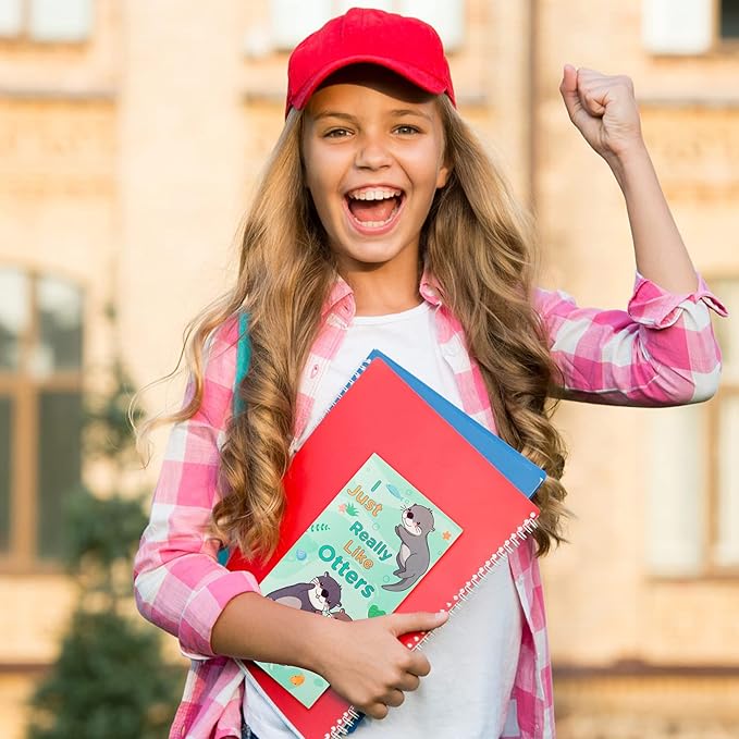 Xqumoi I Just Really Like Otters Sticky Notes Set, 550 Sheets, Cute Cartoon Otters Self-Stick Notes Pads Sea Animal Divider Tabs Bundle Writing Memo Pads Back to School Office Supplies Small Gift