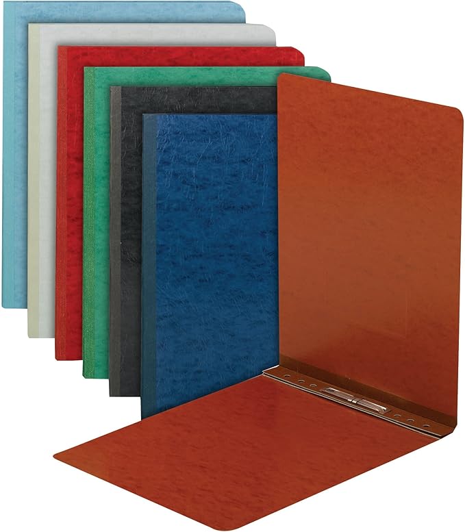 Smead Pressboard Report Cover, Metal Prong Side Fastener with Compressor, 3" Capacity, Letter Size, Black, 25 per Box (81151)