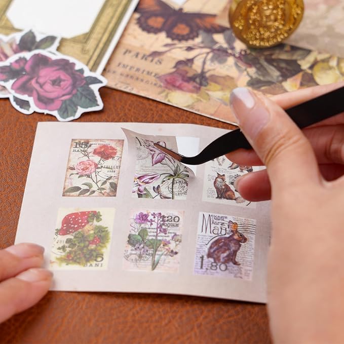 Funto Scrapbooking Kit (202 PCS), Vintage Collection-Rose Angel, Perfect for Bullet Scrapbooking Materials, Planner DIY Arts Craft Collage