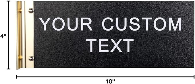 Custom Double-Sided Corridor Sign Personalized Hallway Corridor Sign Door Flag Signs 4" x 10"