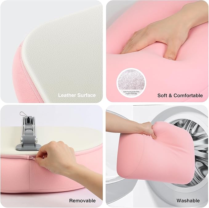 elitehood Book Stand, Comfortable Book Stand with Pillow Pad for Hand Free Reading in Bed, Bed Book Lap Holder - Minimize Neck Strain & Perfect Idea for Book Lovers in Dorm Room or Anywhere, Pink