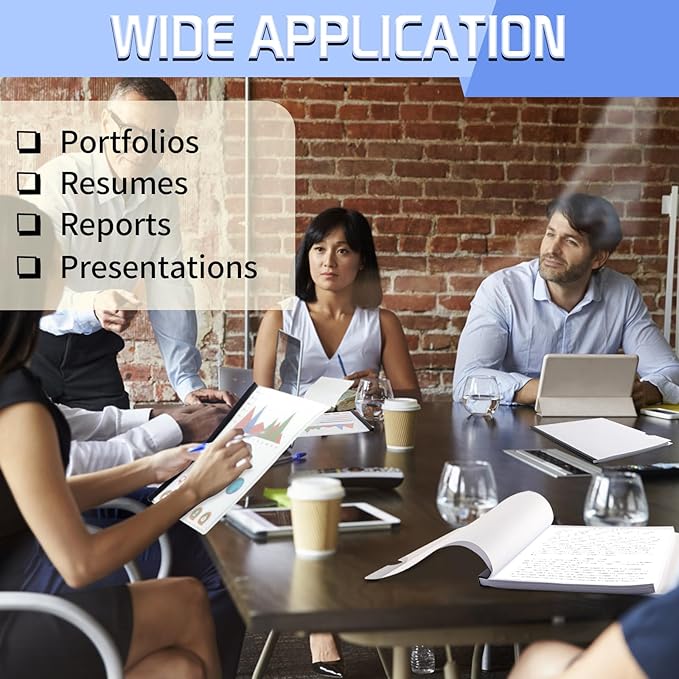 25 Pack Report Covers with Sliding Bar, Clear Report Covers for A4 and Letter Size Paper, Presentation Folders Resume Document Covers for School Office, Black