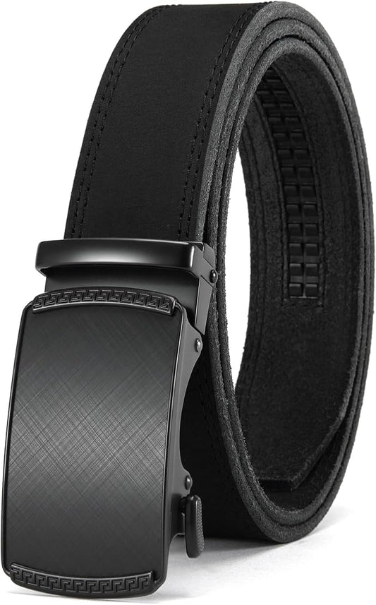 CHAOREN Mens Belt Leather Ratchet Belt - Customizable Fit, Effortless Style (35mm)