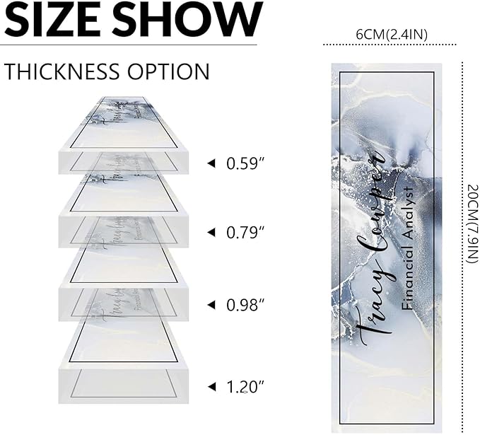 Desk Name Plate Personalized, Custom Name Plate for Desk, Acrylic Desktop Accessories, Office Gift & Decor for Women Men, Teacher Nurse Boss Employee Appreciation Gifts