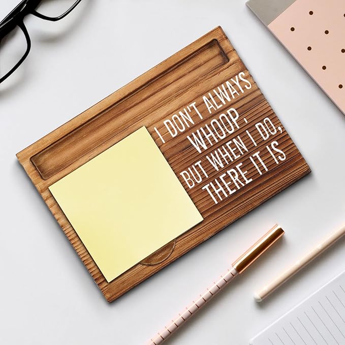 I Don't Always Whoop Sticky Note Holder, Funny Office Decor for Women, Humorous Office Gifts for Coworker Colleague Employee Boss, Women, Men, Friends, Desk Self-Stick Note Pad Holders WPP28
