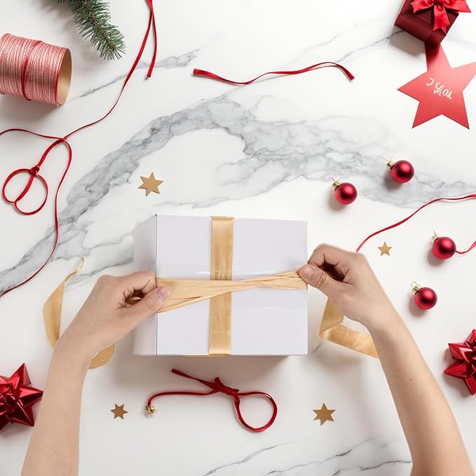 7x6x5 Shipping Boxes Set of 40, White Kraft Corrugated Cardboard Boxes Mailers for Packaging(17.8x15.4x12.7 cm)