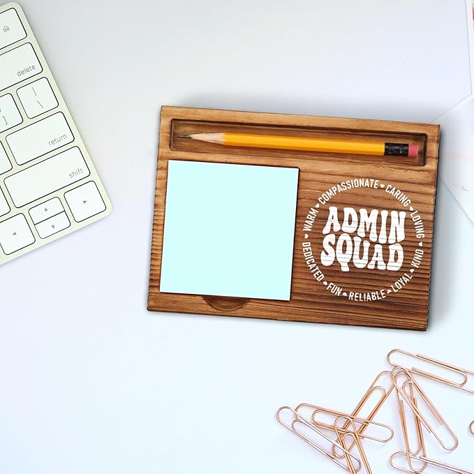 Admin Squad Gifts, Admin Life Gift, Admin Team Gifts, Administrative Assistant Staff Gifts, Thank You Administration Appreciation Gifts Office Desk Self-Stick Note Pad Holders ZSS8