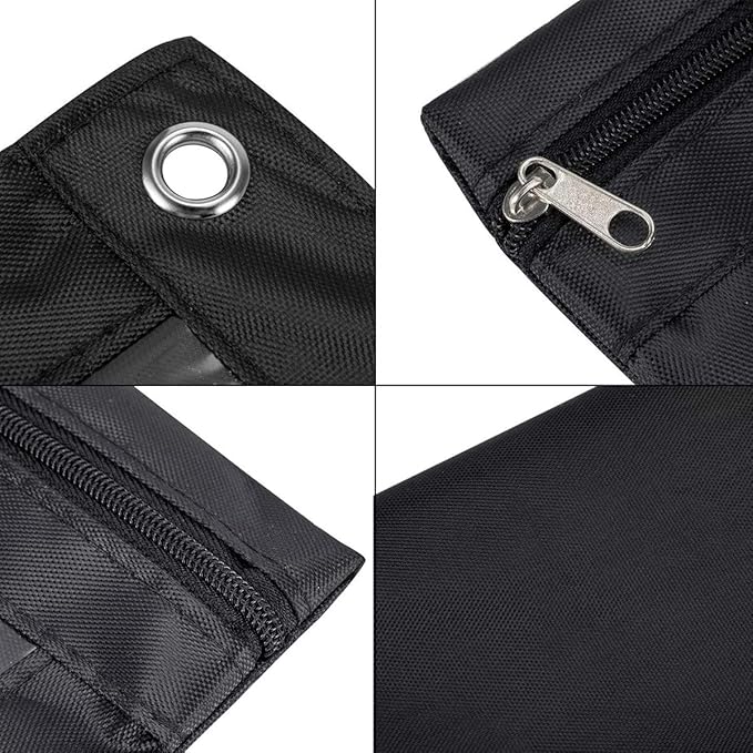 18-Packs 3 Ring Pencil Pouch with Clear Window School Classroom Binder Pocket Case Office Stationery Bag Black