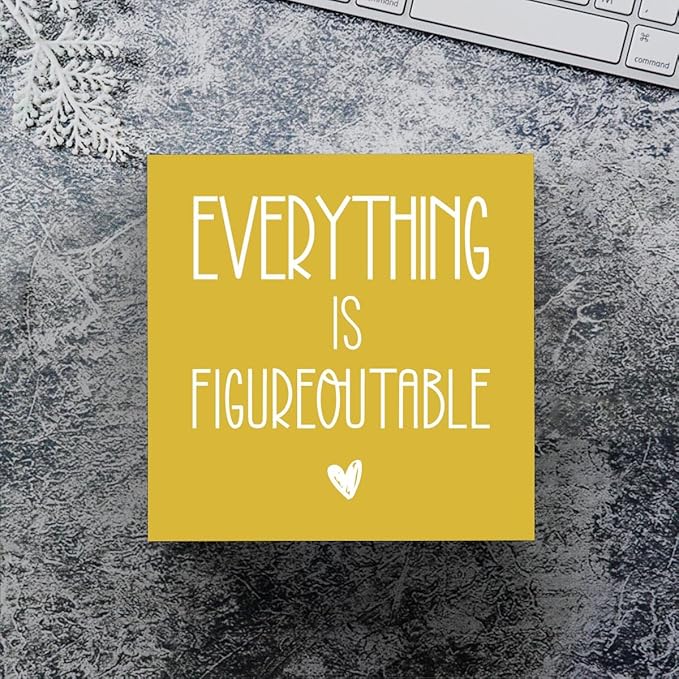 Inspirational Wooden Box Sign Office Decor Motivational Gifts Decorative Positive Affirmations Office Desk Decor for Tabletop Bookshelf Home Meeting Room Bedroom Rustic Square Wall Decor Yellow