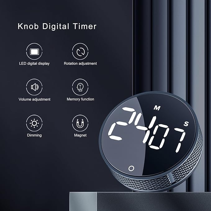 AVINIA Digital Kitchen Timers, Visual timers Large LED Display Magnetic Countdown Countup Timer for Classroom Cooking Fitness Baking Studying Teaching, Easy for Kids and Seniors