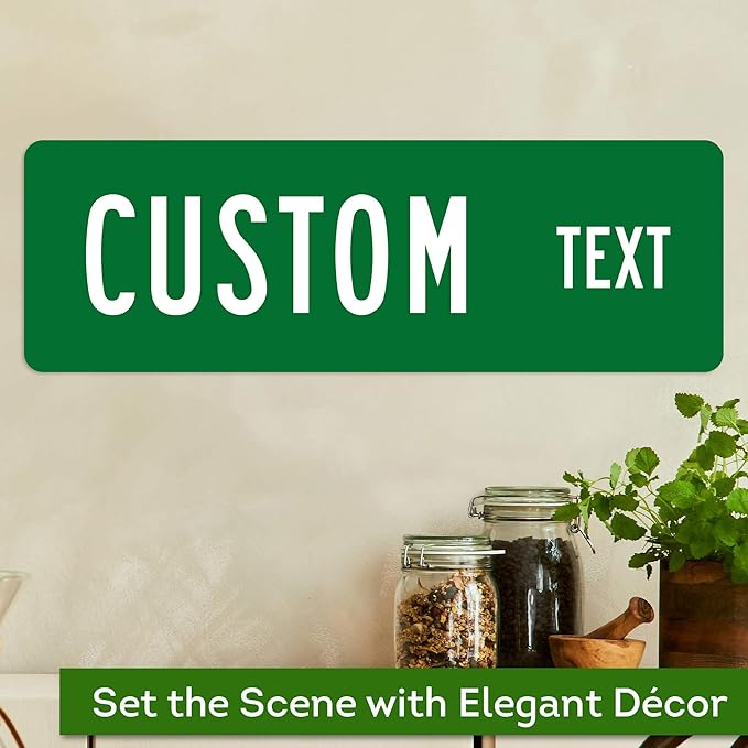 Custom Street Sign, Road Sign, Address Sign, 8 Colors, Reflective Option, Mounting Options, 6x18 Inch, Thick Rust-Free AlumaBond, USA Made by My Sign Center, (Classic)