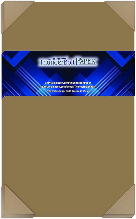 50 Sheets Chipboard 24pt (Point) 8.5 X 14 Inches Light Weight Legal Size .024 Caliper Thickness Cardboard Craft|Packaging Brown Kraft Paper Board