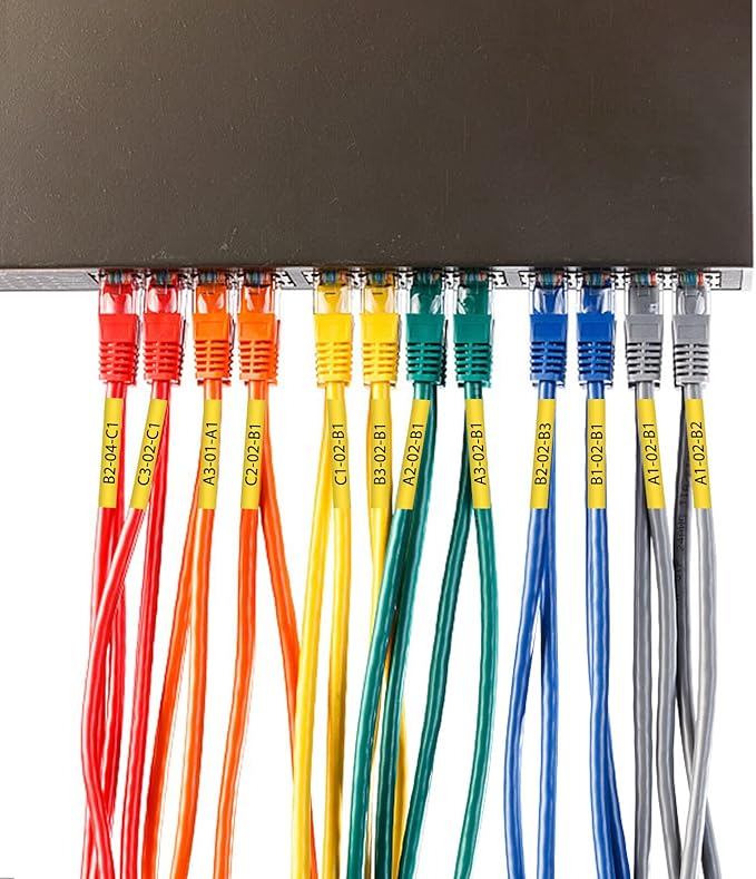 NineLeaf 2 Roll Black on Yellow Heat Shrink Tubes Label Tape Compatible for Brother HSe-621 HSe621 HS621 HS-621 for P-Touch PT1180 PTD200 PT1090 Label Maker - 8.8mm (0.34inch) x 1.5m (4.92ft)