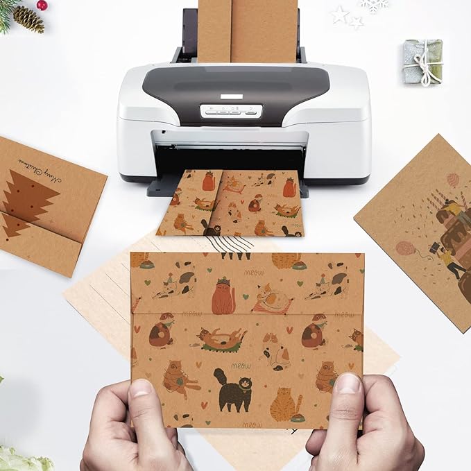 A7 Brown Kraft Envelopes Self Seal for Invitations 1000 Pack, 120 GSM Goefun 5x7 Mailing Envelopes Printable for Weddings, RSVP, Birthday, Photos, Documents and DIY Cards