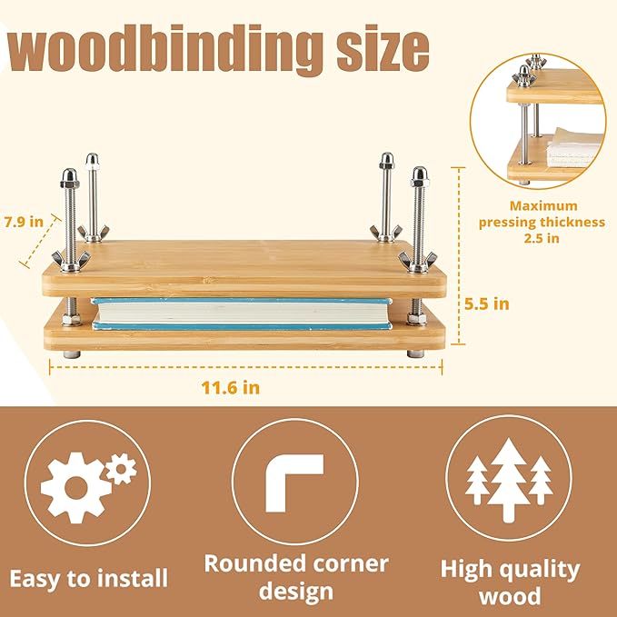 pamctry 50 Pcs Book Binding Kits for Beginners - Complete DIY Kit with Tools & Instructions, 11.6 x 7.8 Inches