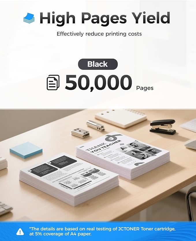 W9004MC Black Toner Cartridge 1-Pack High Yield with Chip Replacement for HP W9004MC Toner Compatible for Managed E60155dn E60165dn E60175dn E60055dn E60065dn E60075dn MFP E62655 E62665 E62675 Printer