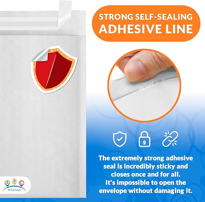 ABC PACK & SUPPLY White Kraft Bubble Mailer Envelopes, 5 x 9 Inches. 700 Pack Mail Padded Envelopes Self Seal. Kraft Bubble Mailers. Tear-Resistant Mailing Envelope Padded. Sturdy Paper Mailer