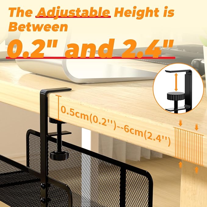 Under Desk Cable Management Tray, Wire Management Desk Cable Organizer Cable Management Box, Cord Organizer Storage for Office