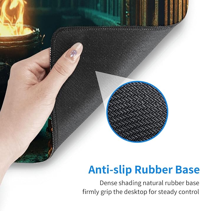 Skull Mouse Pad 31.5 X 11.8 Inch Big Desk Rubber Base Stitched Edges Keyboard Pad XXL Mouse Mat for Home Game and Office