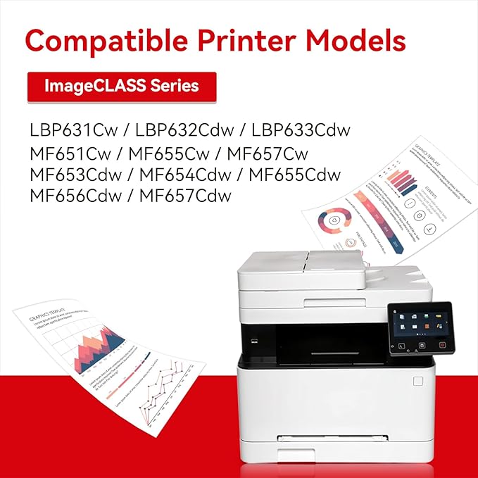 MYTONER 067H 067 Toner Cartridge Set Compatible Replacement for Canon 067H 067 Toner Cartridge High Capacity for imageCLASS MF656Cdw LBP632Cdw MF654Cdw MF653Cdw LBP633Cdw Printer (4 Pack 067H Ink)